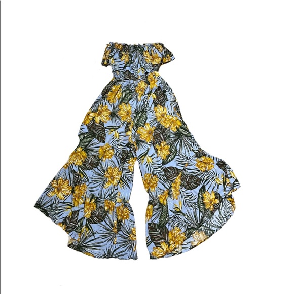 Hawaiian Print Strapless Romper by All In Favor - Picture 2 of 8